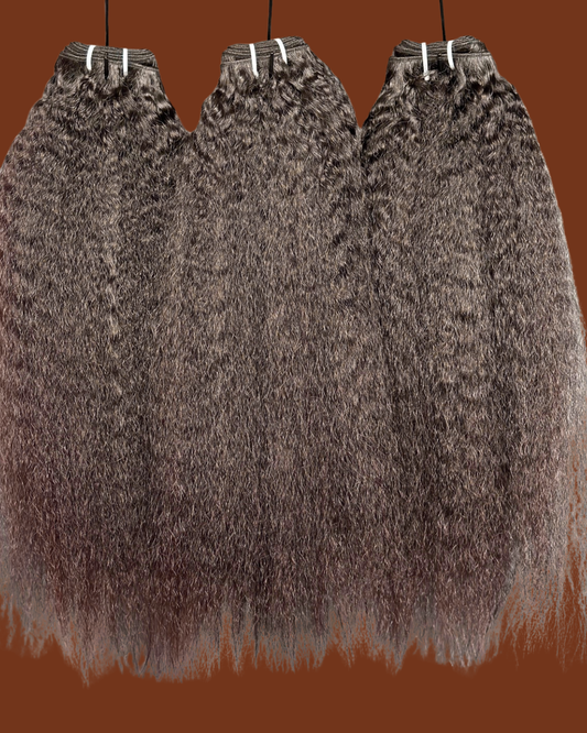 Cambodian kinky Straight hair